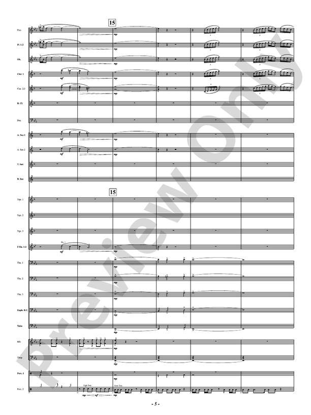 Sound Paints the Sky - Concert Band Conductor Score & Parts(Digital Download)