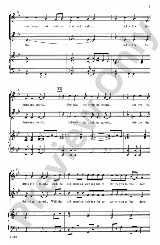 Follow the Drinking Gourd – 2-Part Choral Octavo (Digital Download)