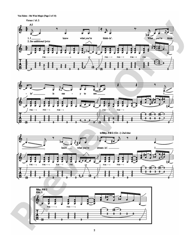 Me Wise Magic - Guitar TAB (Digital Download)