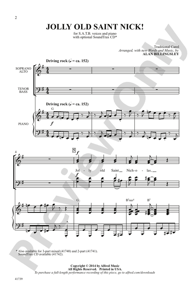 Jolly Old Saint Nick! – SATB Choral Octavo (Digital Download)