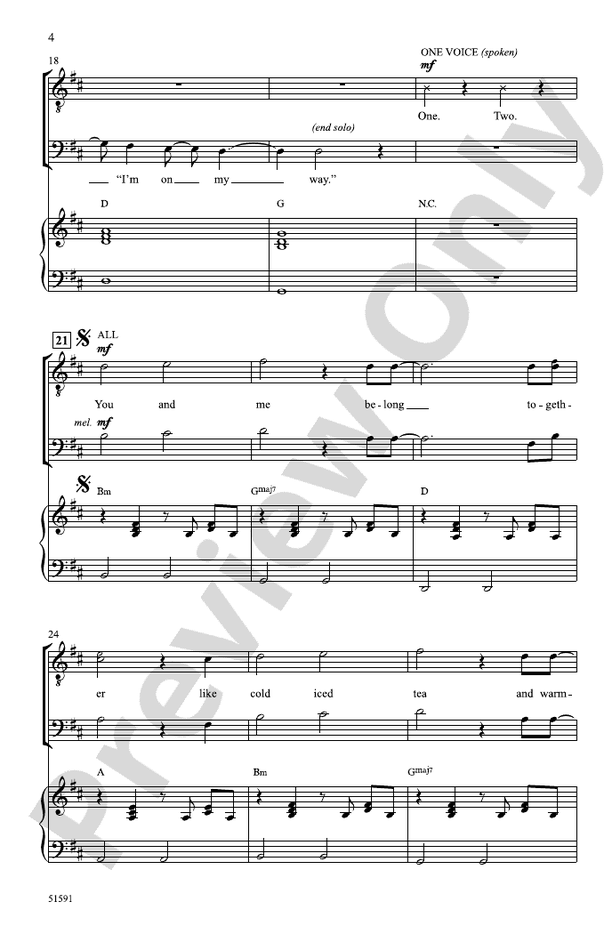 Belong Together - T(T)B Choral Octavo (Digital Download)