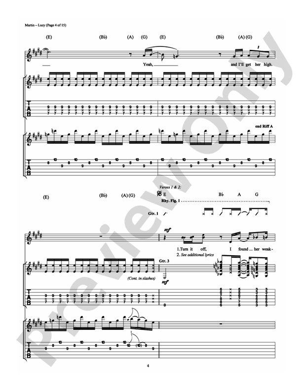 Lucy - Guitar TAB (Digital Download)