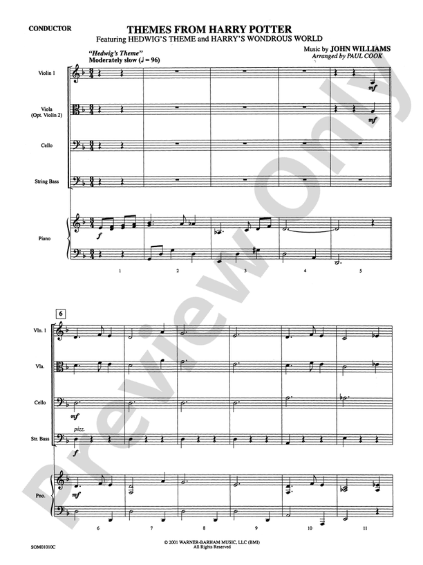 Harry Potter, Themes from – String Orchestra Conductor Score & Parts (Digital Download)