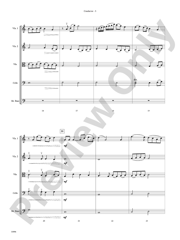 Classics for Contest – String Orchestra Conductor Score & Parts (Digital Download)