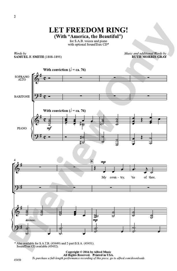 Let Freedom Ring! – SAB Choral Octavo (Digital Download)