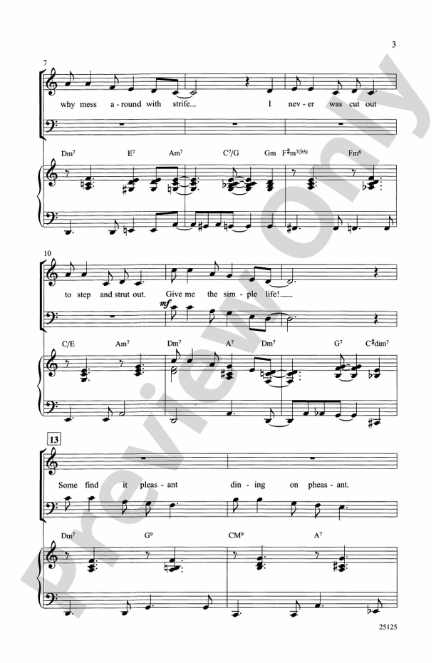 Give Me the Simple Life – SATB Choral Octavo (Digital Download)