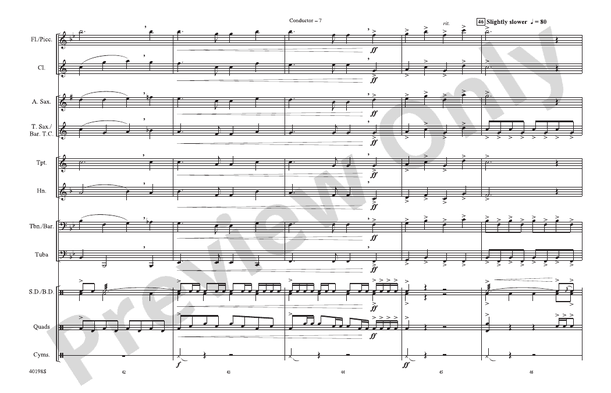 From Sea to Shining Sea – Marching Band Conductor Score & Parts (Digital Download)
