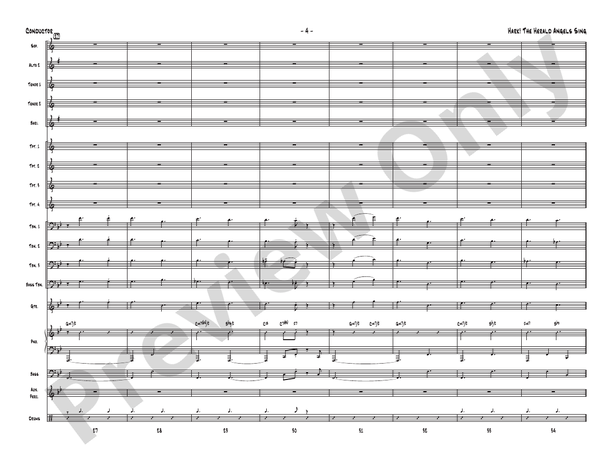 Hark! The Herald Angels Sing - Jazz Ensemble Conductor Score & Parts(Digital Download)