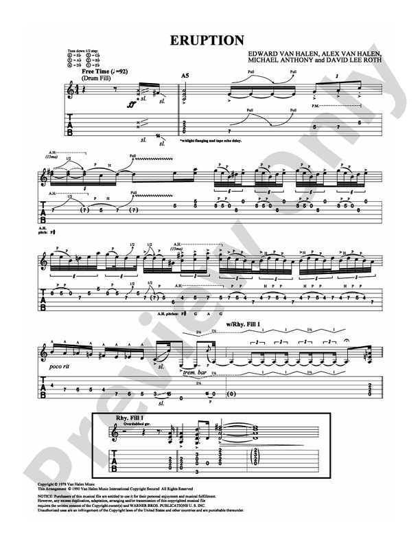 Eruption - Guitar TAB (Digital Download)