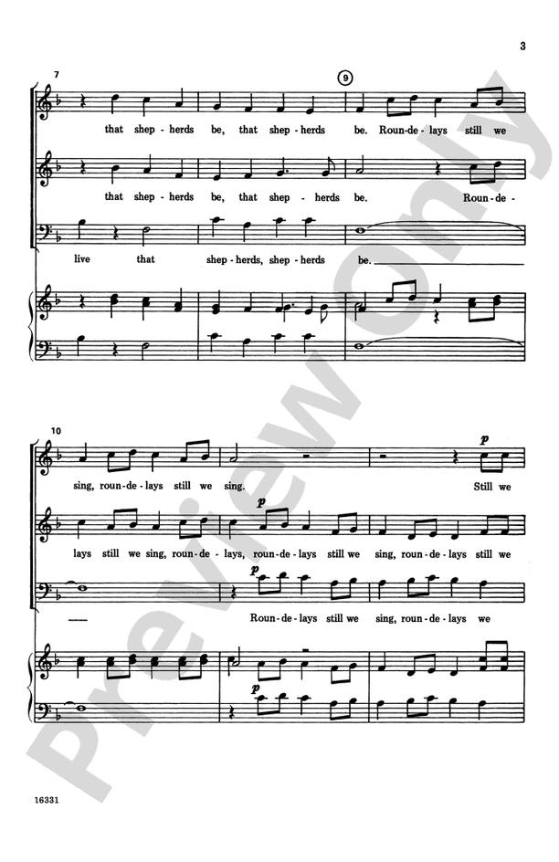 How Merrily We Live – 3-Part Mixed, a cappella Choral Octavo (Digital Download)