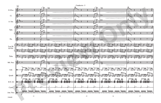 Immigrant Song – Marching Band Conductor Score & Parts (Digital Download)