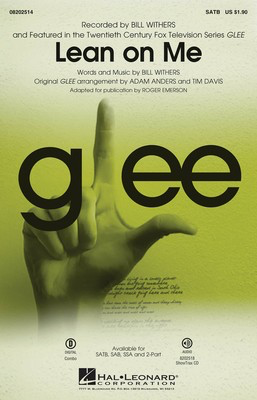 Lean on Me - from Glee - Adam Anders Hal Leonard ShowTrax CD CD