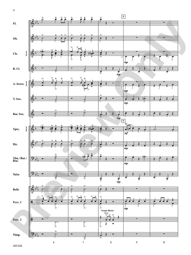 Spring March - Concert Band Conductor Score & Parts (Digital Download)