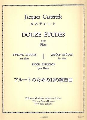 Casterede - 12 Etudes - Flute Solo Leduc AL23139