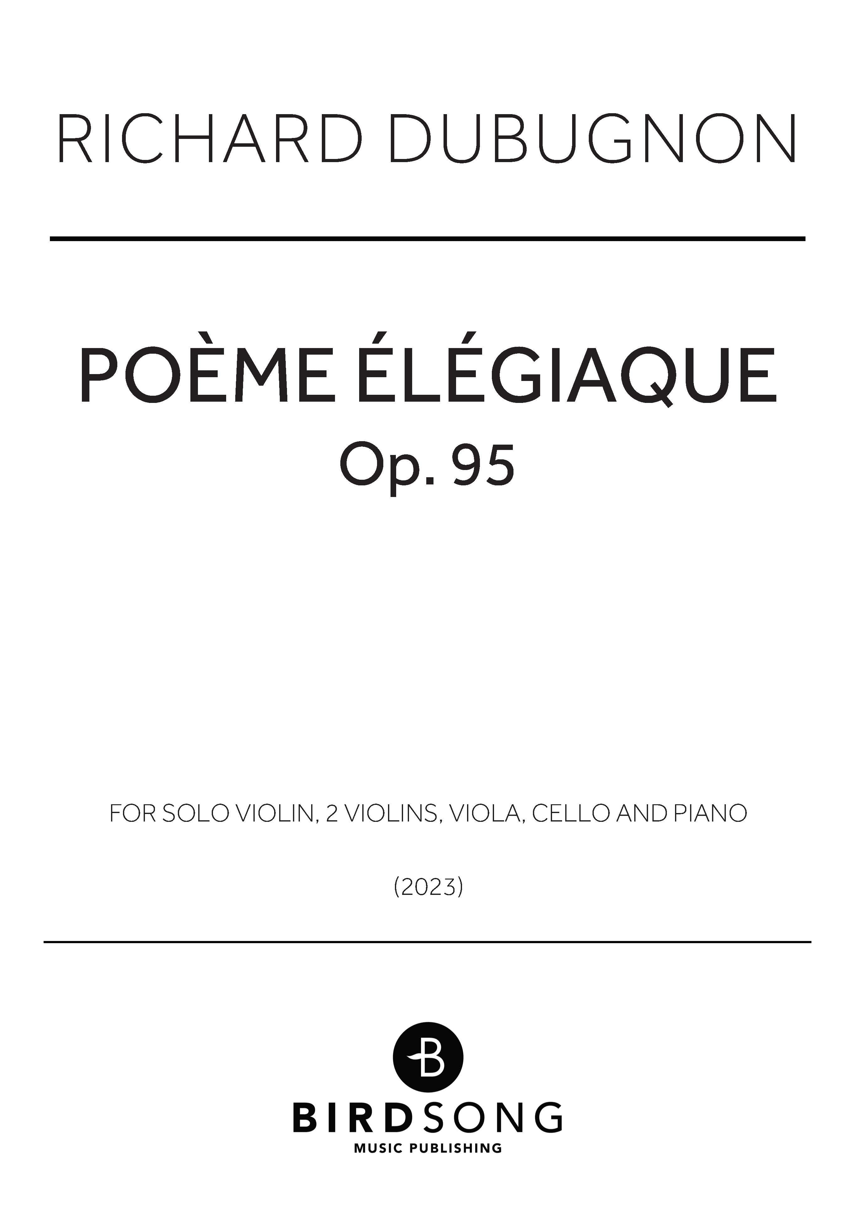 Poème élégiaque - Instrumental Ensemble (Digital Download)
