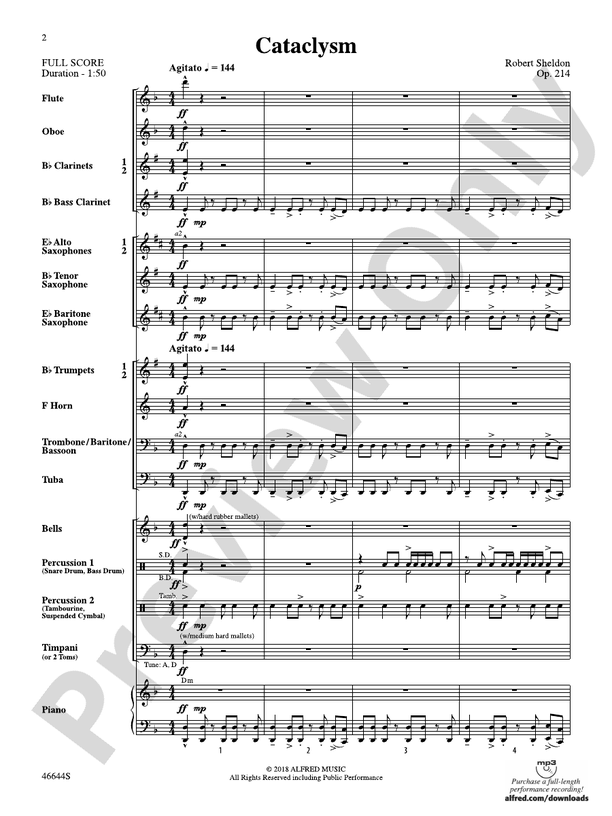 Cataclysm - Concert Band Conductor Score & Parts (Digital Download)