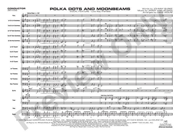 Polkadots and Moonbeams - Jazz Ensemble Conductor Score & Parts(Digital Download)