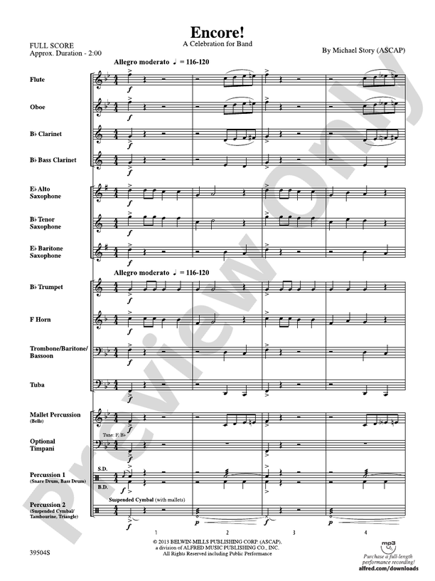 Encore! - Concert Band Conductor Score & Parts (Digital Download)
