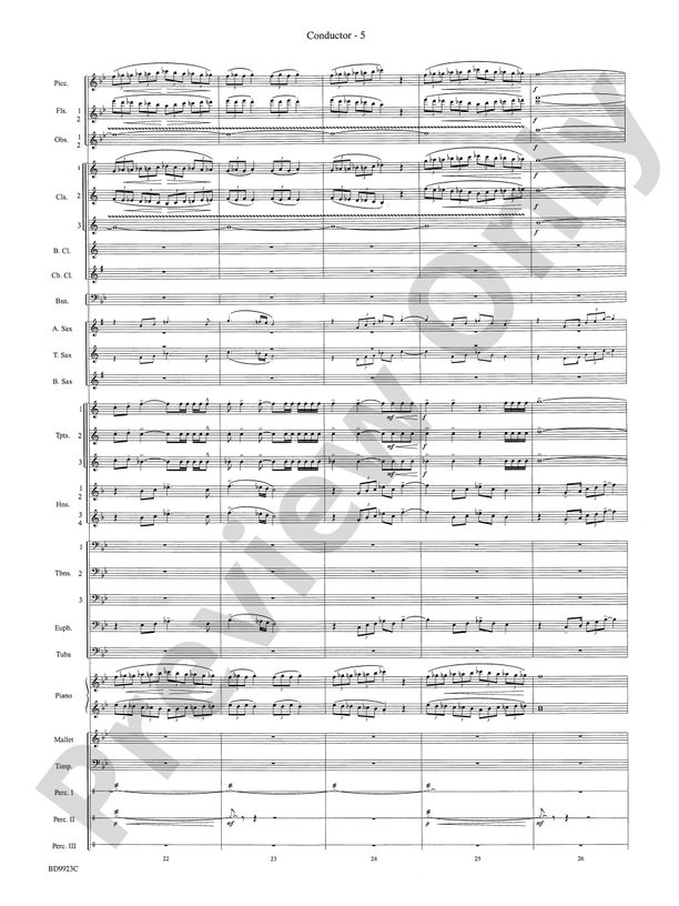 The Winds of Poseidon (from The Odyssey (Symphony No. 2)) - Concert Band Conductor Score & Parts (Digital Download)