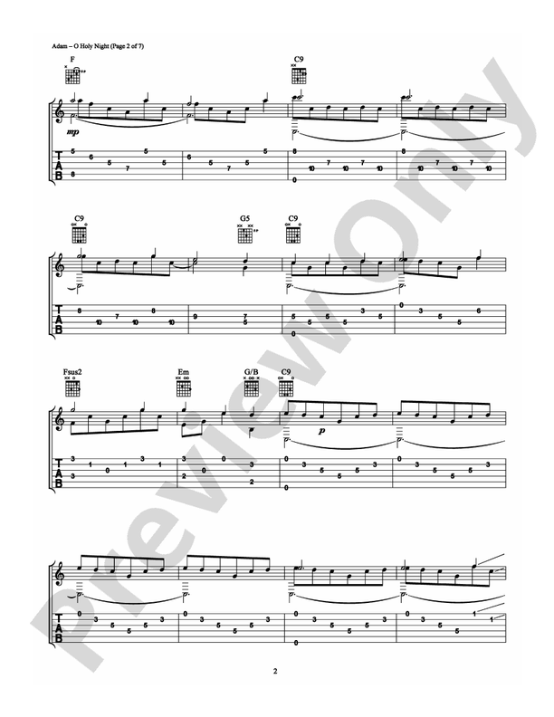 O Holy Night - Easy Guitar (Digital Download)