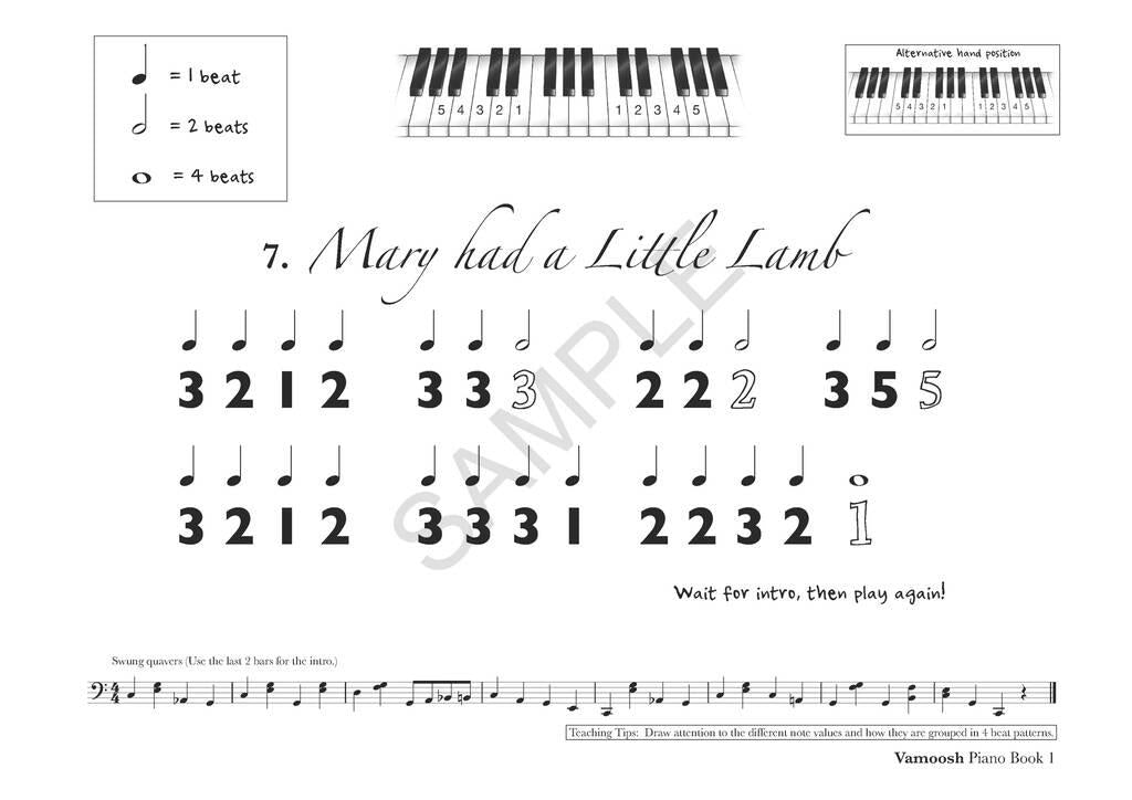 Vamoosh Piano Book 1 - Piano/Audio Access Online by Gregory Vamoosh Music VAM9