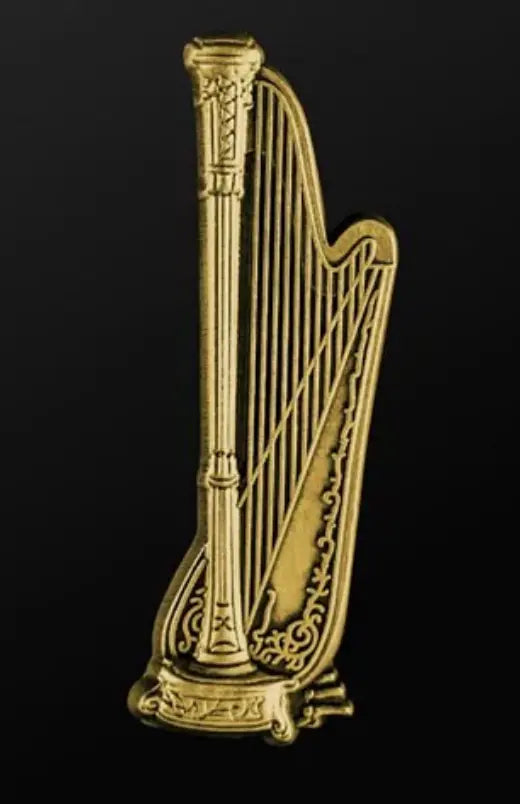 Musician Designer Harp Pin Gold