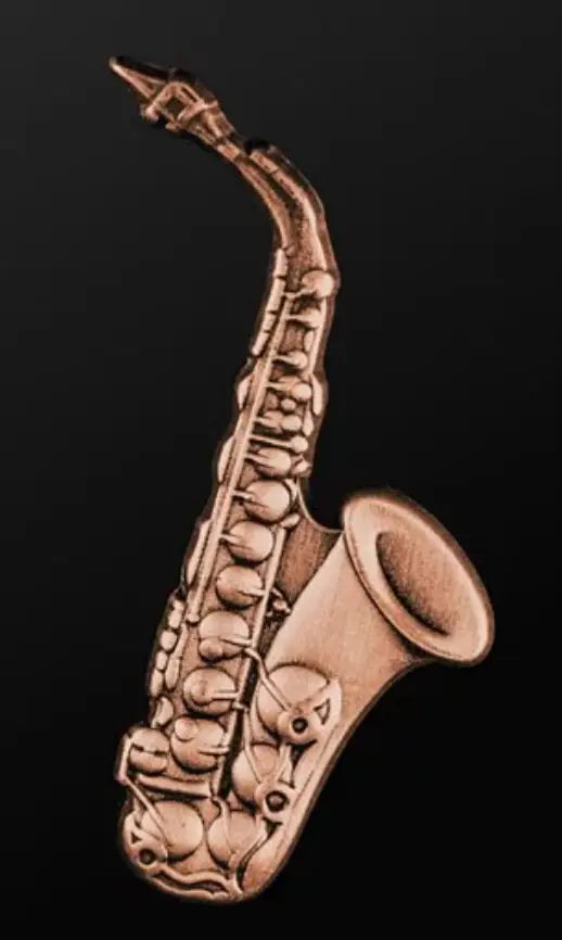 Musician Designer Saxophone Pin Copper