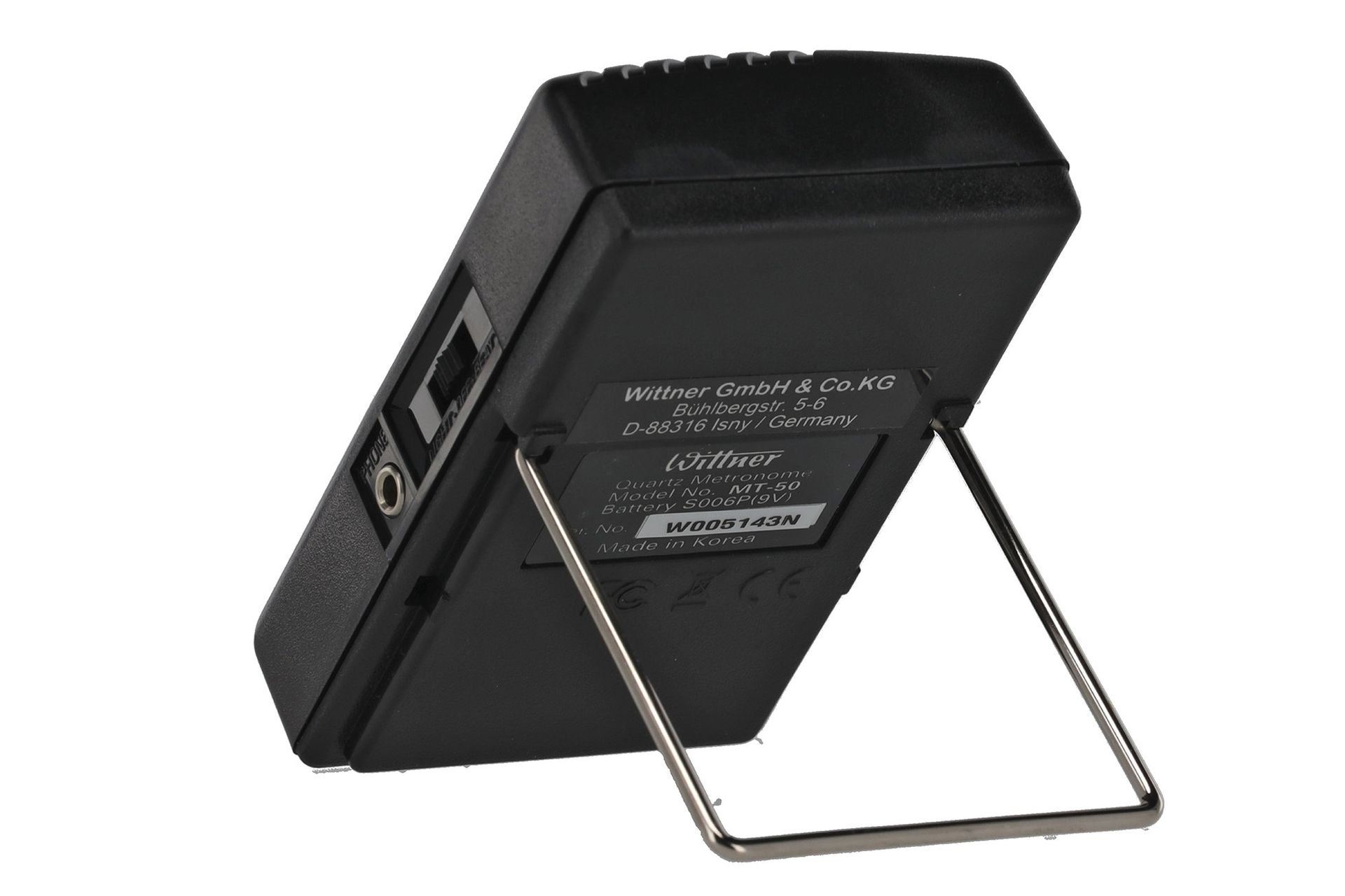 Wittner MT-50 Metronome with Headphones Black