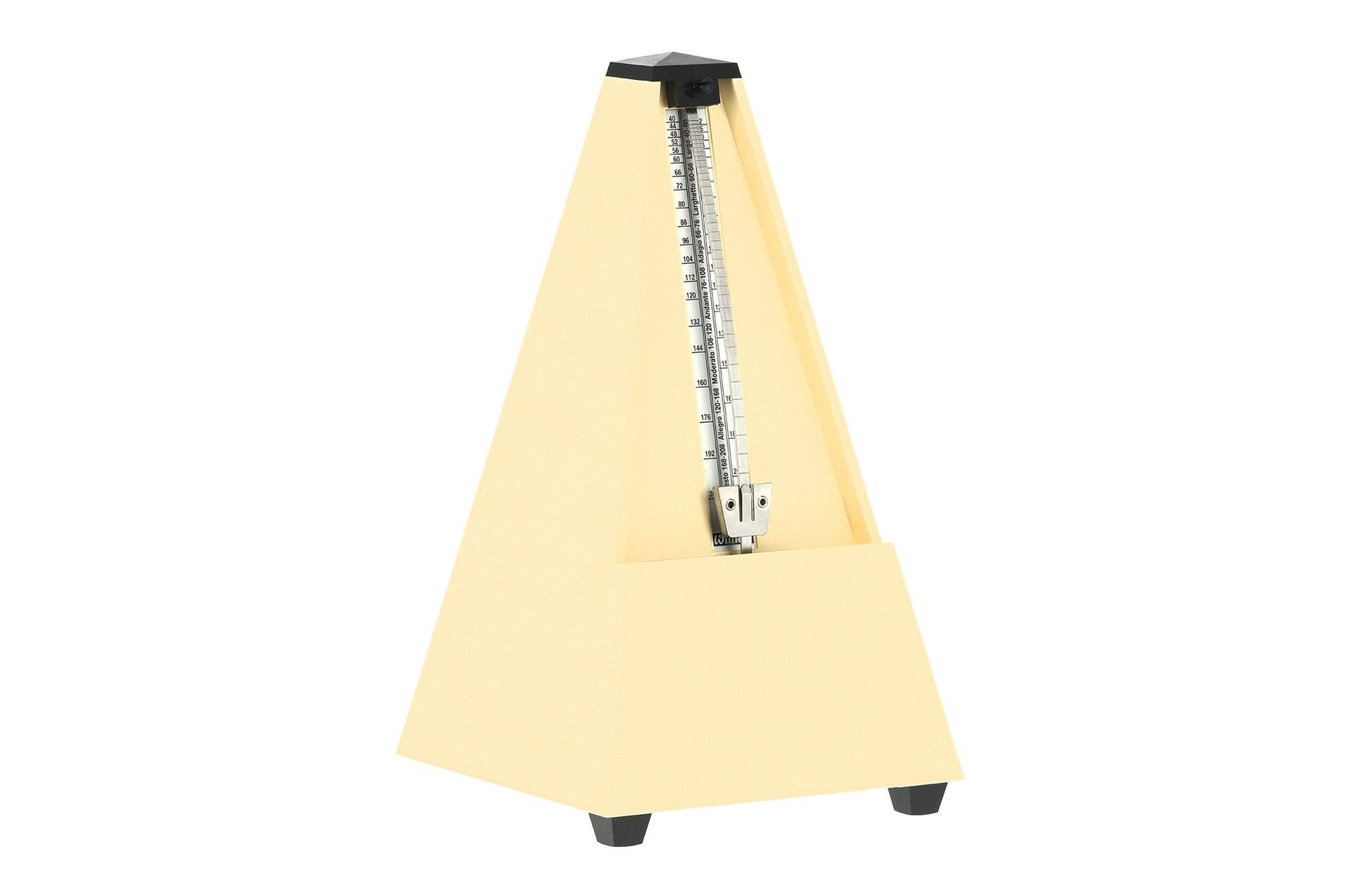 Wittner Pyramid Plastic Window Metronome with Bell Ivory