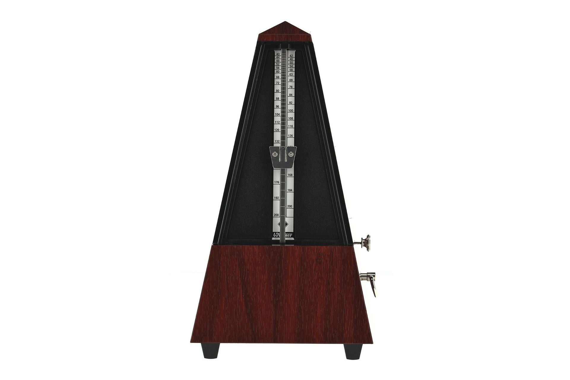 Wittner Pyramid Plastic Metronome with Bell Mahogany