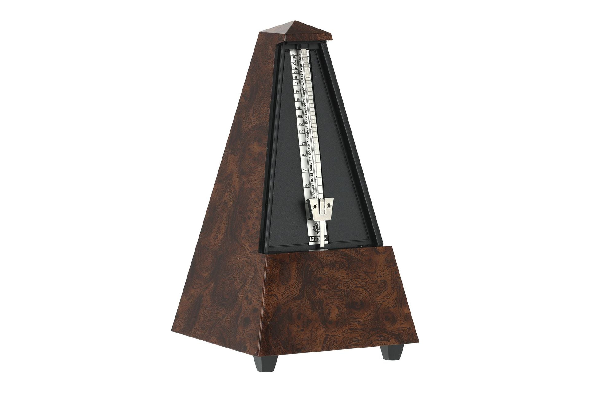 Wittner Pyramid Plastic Metronome Burr Walnut Effect