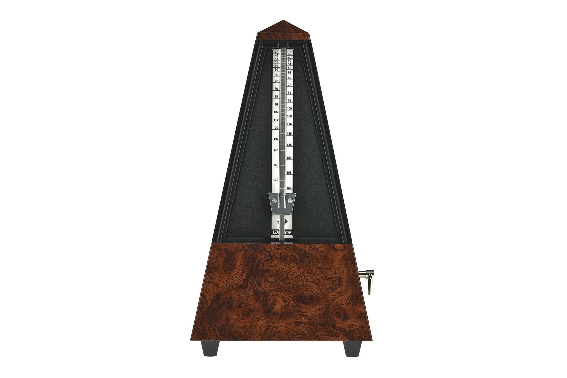 Wittner Pyramid Plastic Metronome Burr Walnut Effect
