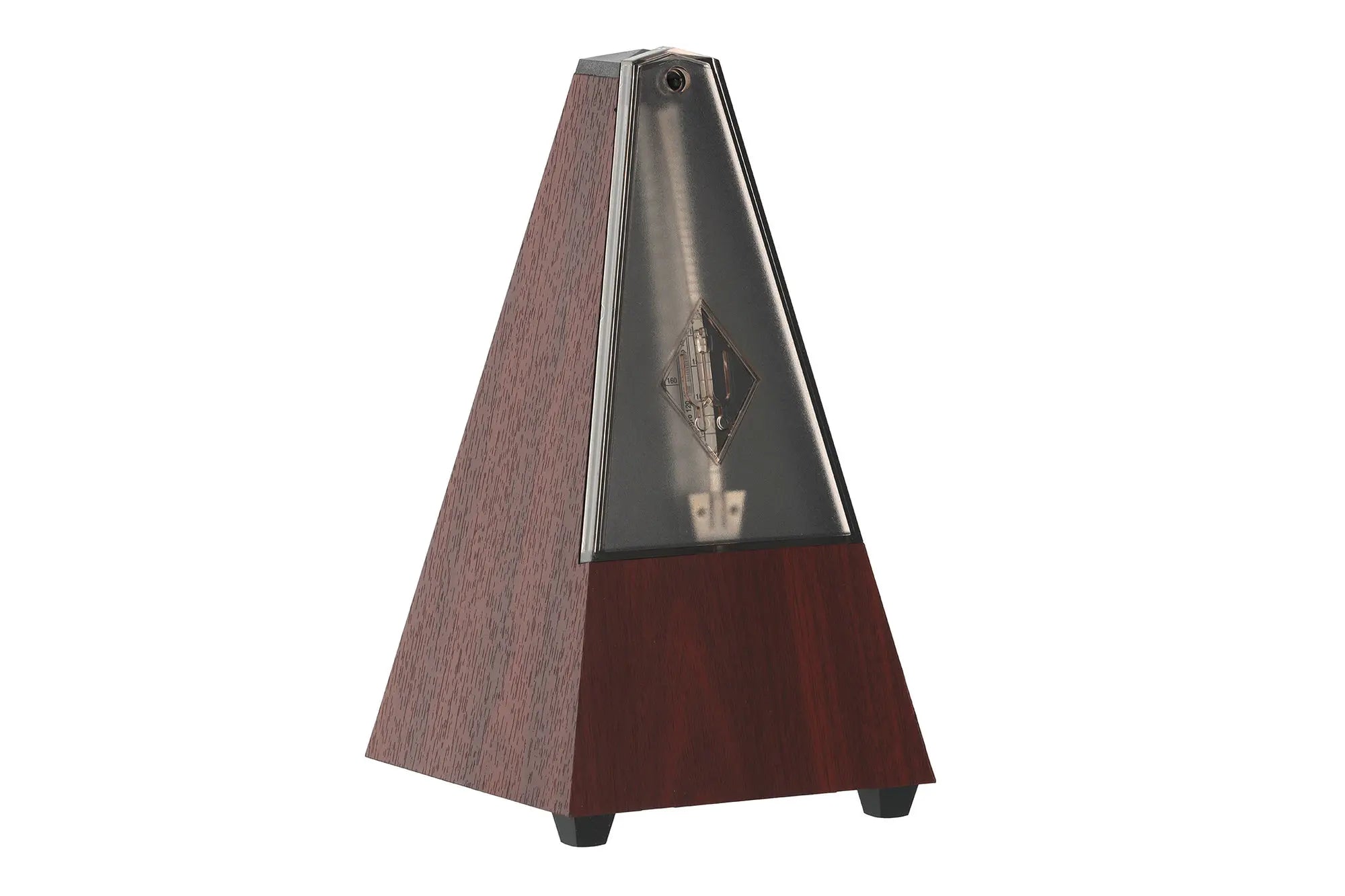 Wittner Pyramid Plastic Window Metronome with Bell Mahogany