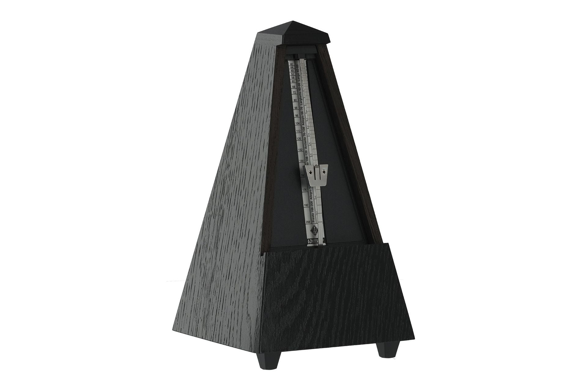 Wittner Pyramid Wood Metronome with Bell Oak Black Matte