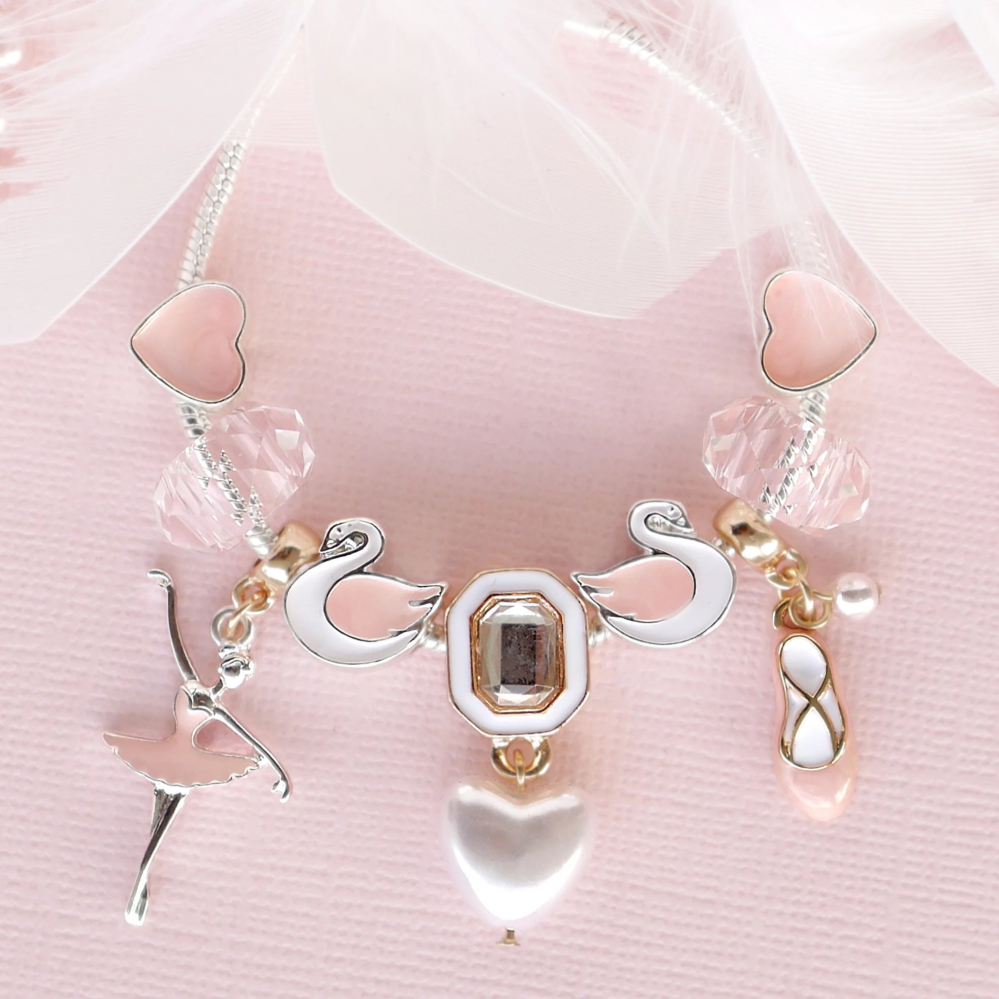 Ballet Swan Lake Charm Bracelet