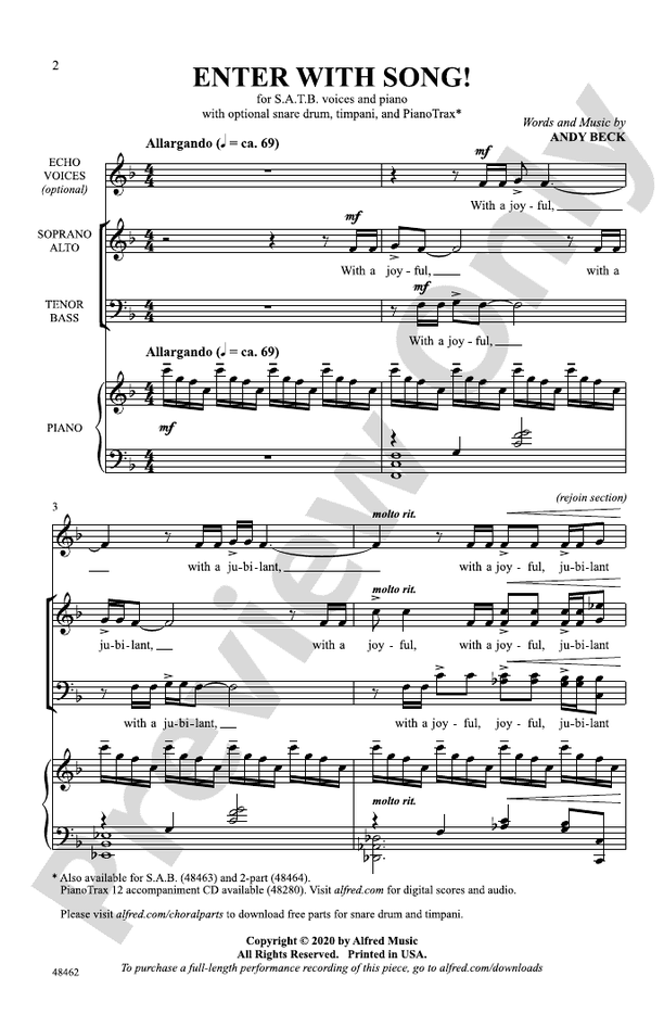 Enter with Song! – SATB Choral Octavo (Digital Download)