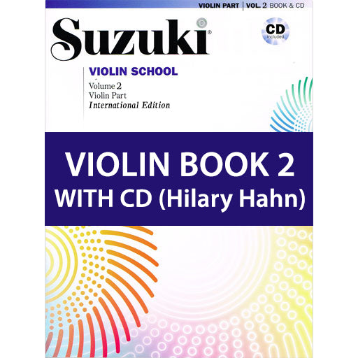 Suzuki Violin School Book/Volume 2 - Violin Part with CD (Recorded by Hilary Hahn) International Edition 48725