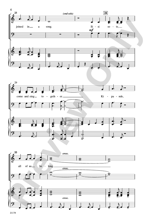 Changamano (Join Together-Swahili) – 3-Part Mixed Choral Octavo (Digital Download)