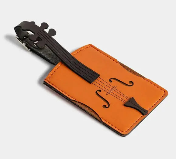 Violin,Viola,Cello Luggage Tag Made from Vegan Apple Leather Vegan