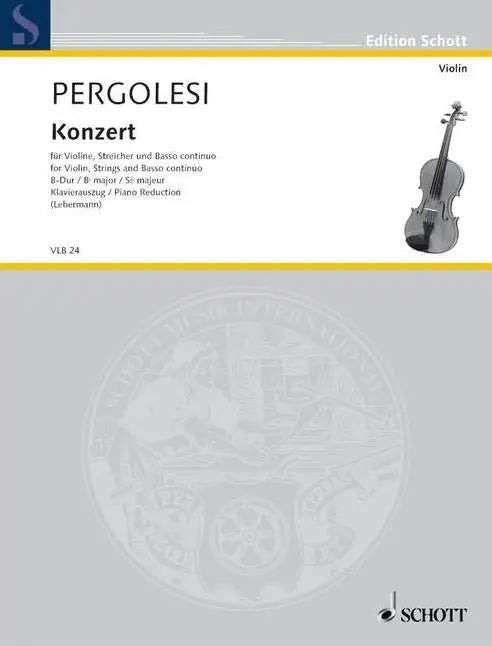 Pergolesi - Concerto in Bb Major - Violin/Piano