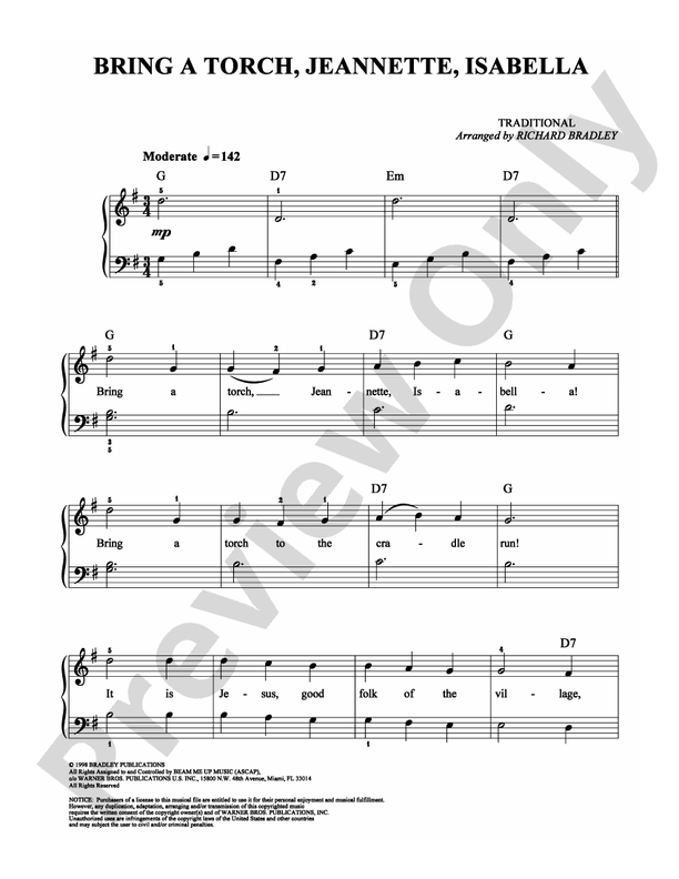 Bring a Torch, Jeannette, Isabella - DSM-PS-0007656 - Easy Piano (Digital Download)