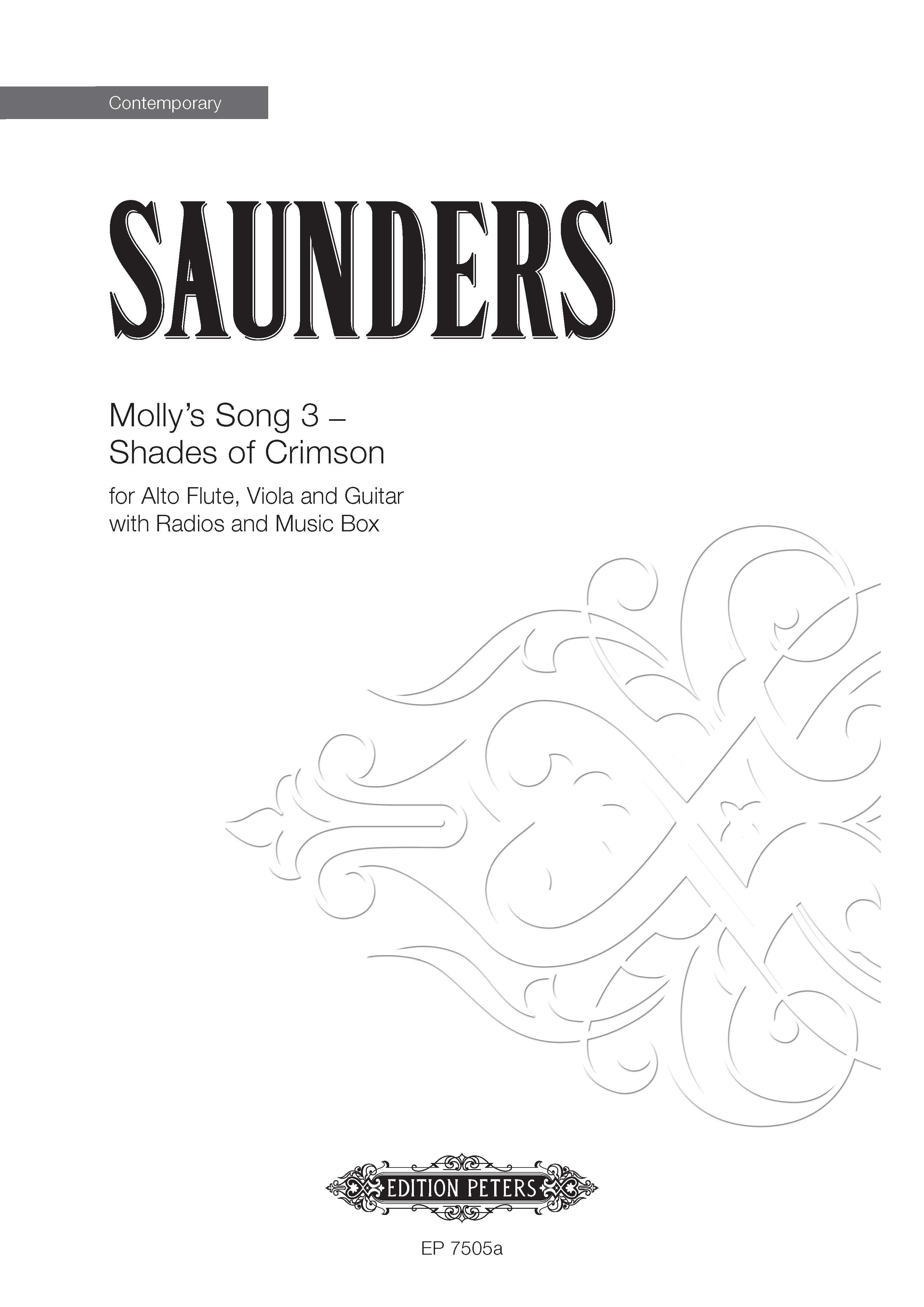 Molly's Song 3 - Shades Of Crimson - Guitar/Viola/Alto Flute Full Score (Digital Download)