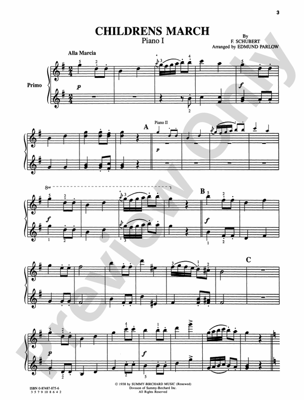 Children's March - 2 Pianos, 8 Hands (Digital Download)