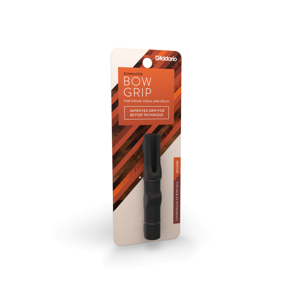 Bow Grip - D'Addario Bowmaster for 3/4-4/4 Violin, 13" & Up Viola & 3/4-4/4 Cello (Large)