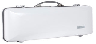 Violin Case - Bam Ice Supreme Hightech Oblong White with Silver Fittings