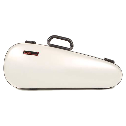 BAM Hightech Overhead Violin Case for Instrument Only Pearl White