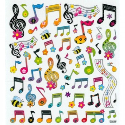 Music Stickers Sheet - Floral Notes