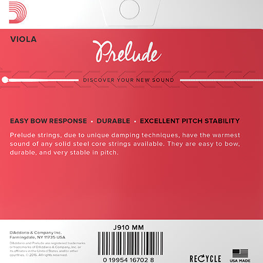 D'Addario Prelude Viola, Set (Med), Medium