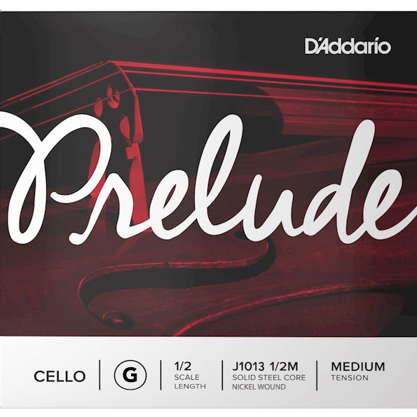 D'Addario Prelude Cello, G (Med), 1/2