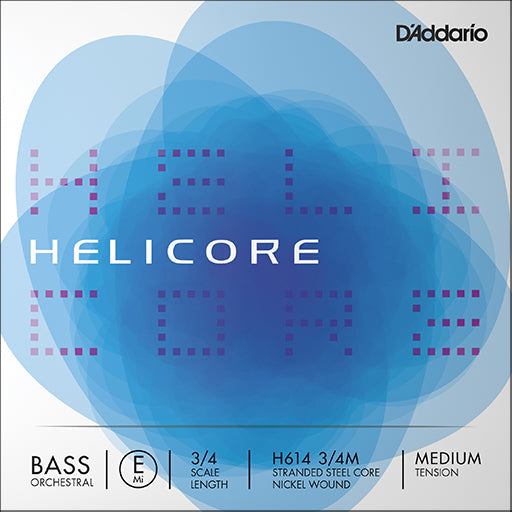 D'Addario Helicore Bass Orchestral, E String, 3/4, Medium Tension